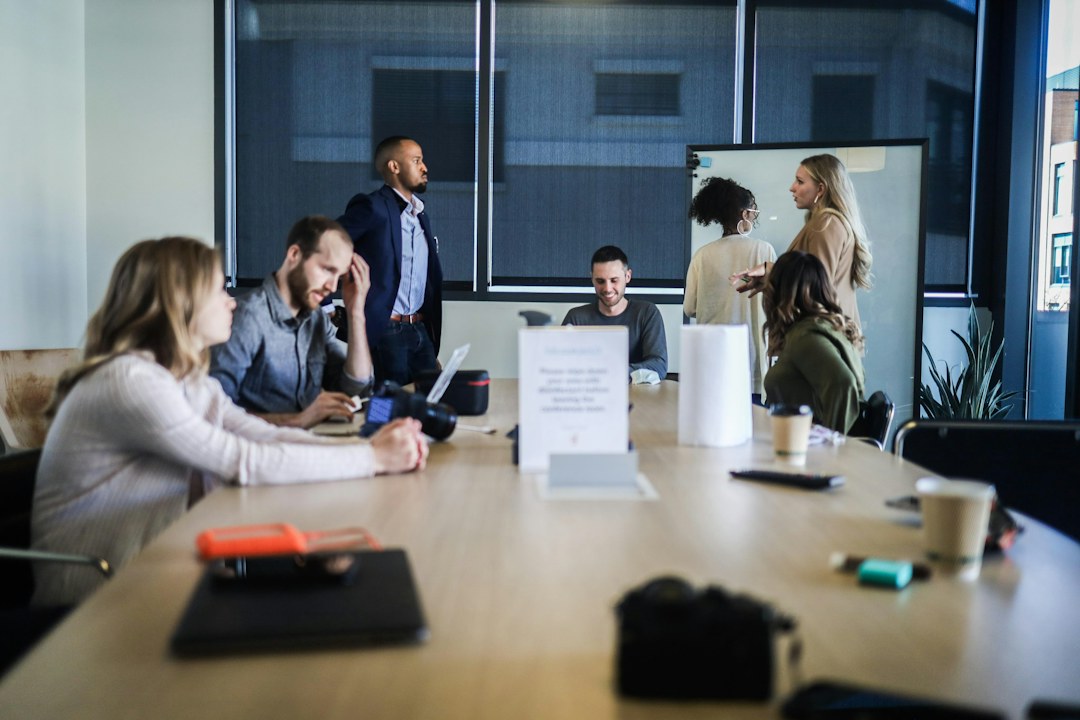Team discussing options during a decision and recommendation meeting