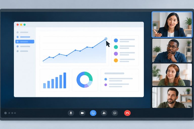 Sharing a screen clearly during an online presentation
